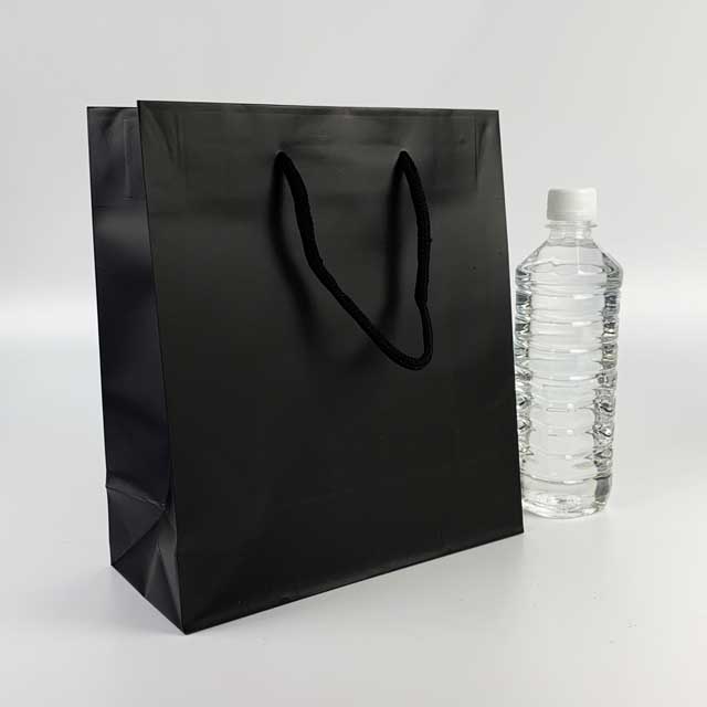 black color paper bag with pp cord handle